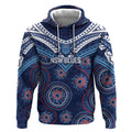 Personalized Australia NSW Blues Hoodie Indigenous Aboriginal Mix Polynesian Motifs