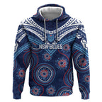 Personalized Australia NSW Blues Hoodie Indigenous Aboriginal Mix Polynesian Motifs