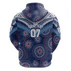 Personalized Australia NSW Blues Hoodie Indigenous Aboriginal Mix Polynesian Motifs
