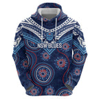 Personalized Australia NSW Blues Hoodie Indigenous Aboriginal Mix Polynesian Motifs