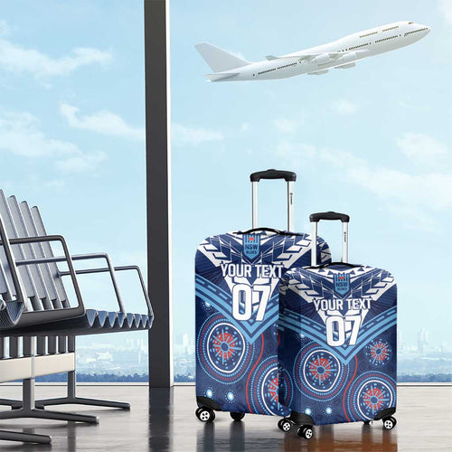 Personalized Australia NSW Blues Luggage Cover Indigenous Aboriginal Mix Polynesian Motifs