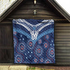 Personalized Australia NSW Blues Quilt Indigenous Aboriginal Mix Polynesian Motifs