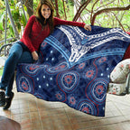 Personalized Australia NSW Blues Quilt Indigenous Aboriginal Mix Polynesian Motifs