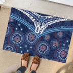 Personalized Australia NSW Blues Rubber Doormat Indigenous Aboriginal Mix Polynesian Motifs