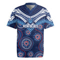 Personalized Australia NSW Blues Rugby Jersey Indigenous Aboriginal Mix Polynesian Motifs