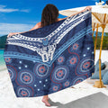 Personalized Australia NSW Blues Sarong Indigenous Aboriginal Mix Polynesian Motifs