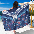 Personalized Australia NSW Blues Sarong Indigenous Aboriginal Mix Polynesian Motifs