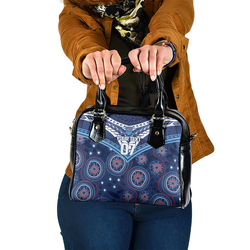 Personalized Australia NSW Blues Shoulder Handbag Indigenous Aboriginal Mix Polynesian Motifs