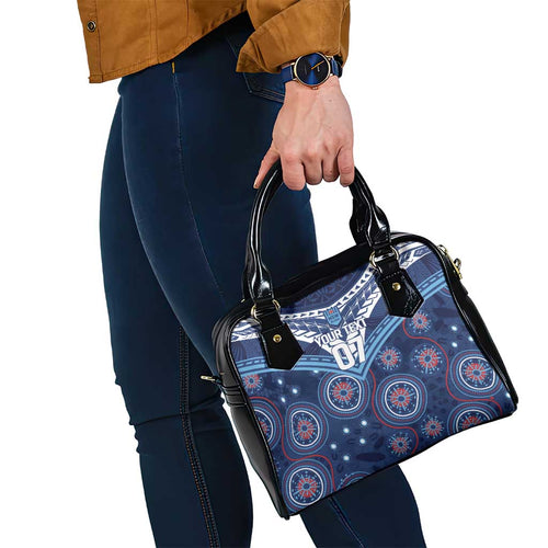 Personalized Australia NSW Blues Shoulder Handbag Indigenous Aboriginal Mix Polynesian Motifs
