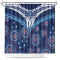 Personalized Australia NSW Blues Shower Curtain Indigenous Aboriginal Mix Polynesian Motifs
