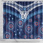 Personalized Australia NSW Blues Shower Curtain Indigenous Aboriginal Mix Polynesian Motifs