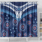 Personalized Australia NSW Blues Shower Curtain Indigenous Aboriginal Mix Polynesian Motifs