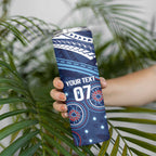 Personalized Australia NSW Blues Skinny Tumbler Indigenous Aboriginal Mix Polynesian Motifs