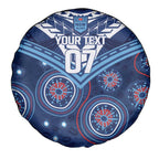 Personalized Australia NSW Blues Spare Tire Cover Indigenous Aboriginal Mix Polynesian Motifs