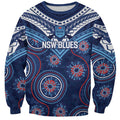 Personalized Australia NSW Blues Sweatshirt Indigenous Aboriginal Mix Polynesian Motifs