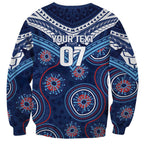 Personalized Australia NSW Blues Sweatshirt Indigenous Aboriginal Mix Polynesian Motifs