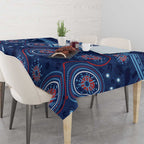 Personalized Australia NSW Blues Tablecloth Indigenous Aboriginal Mix Polynesian Motifs
