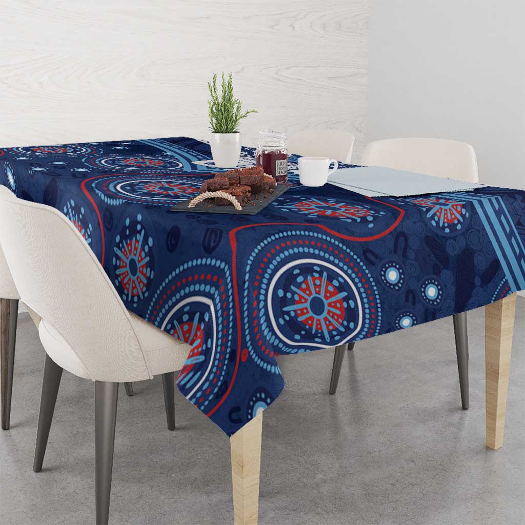 Personalized Australia NSW Blues Tablecloth Indigenous Aboriginal Mix Polynesian Motifs