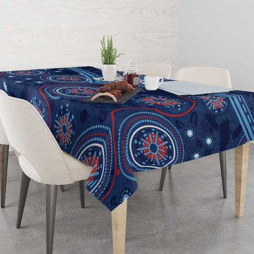 Personalized Australia NSW Blues Tablecloth Indigenous Aboriginal Mix Polynesian Motifs