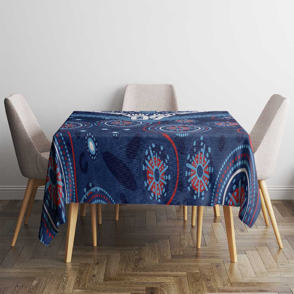 Personalized Australia NSW Blues Tablecloth Indigenous Aboriginal Mix Polynesian Motifs