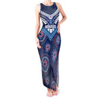 Personalized Australia NSW Blues Tank Maxi Dress Indigenous Aboriginal Mix Polynesian Motifs