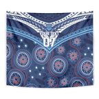 Personalized Australia NSW Blues Tapestry Indigenous Aboriginal Mix Polynesian Motifs