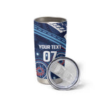 Personalized Australia NSW Blues Tumbler Cup Indigenous Aboriginal Mix Polynesian Motifs