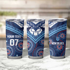 Personalized Australia NSW Blues Tumbler Cup Indigenous Aboriginal Mix Polynesian Motifs