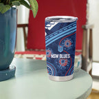 Personalized Australia NSW Blues Tumbler Cup Indigenous Aboriginal Mix Polynesian Motifs