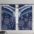Personalized Australia NSW Blues Window Curtain Indigenous Aboriginal Mix Polynesian Motifs