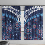 Personalized Australia NSW Blues Window Curtain Indigenous Aboriginal Mix Polynesian Motifs