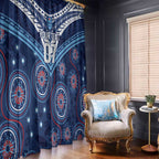 Personalized Australia NSW Blues Window Curtain Indigenous Aboriginal Mix Polynesian Motifs