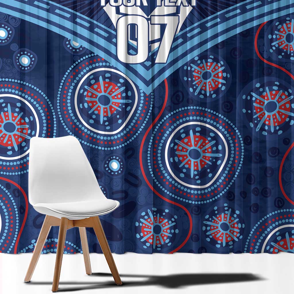 Personalized Australia NSW Blues Window Curtain Indigenous Aboriginal Mix Polynesian Motifs