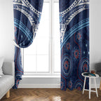 Personalized Australia NSW Blues Window Curtain Indigenous Aboriginal Mix Polynesian Motifs