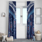 Personalized Australia NSW Blues Window Curtain Indigenous Aboriginal Mix Polynesian Motifs