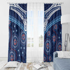 Personalized Australia NSW Blues Window Curtain Indigenous Aboriginal Mix Polynesian Motifs