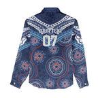 Personalized Australia NSW Blues Women Casual Shirt Indigenous Aboriginal Mix Polynesian Motifs