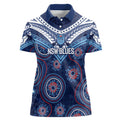 Personalized Australia NSW Blues Women Polo Shirt Indigenous Aboriginal Mix Polynesian Motifs