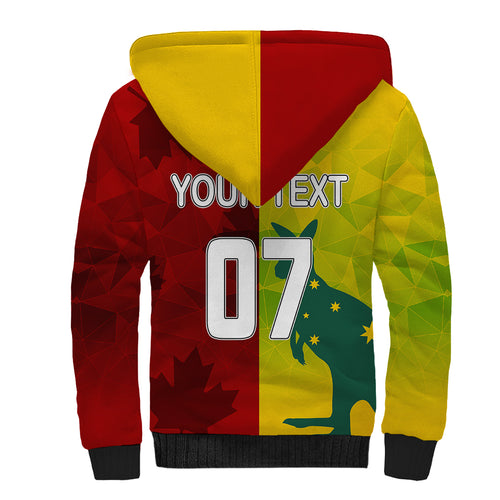 personalised-australia-vs-canada-soccer-sherpa-hoodie-matildas-with-maple-leaves