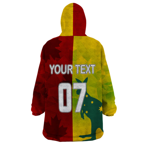 personalised-australia-vs-canada-soccer-wearable-blanket-hoodie-matildas-with-maple-leaves