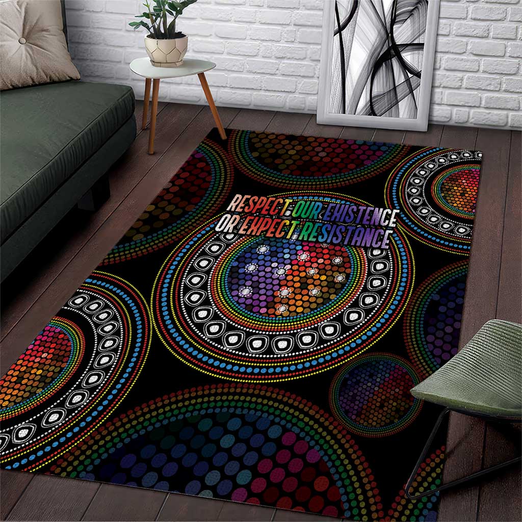 Australia Indigenous Area Rug First Nation LGBT - Respect Our Existence - Aussie Hoodie