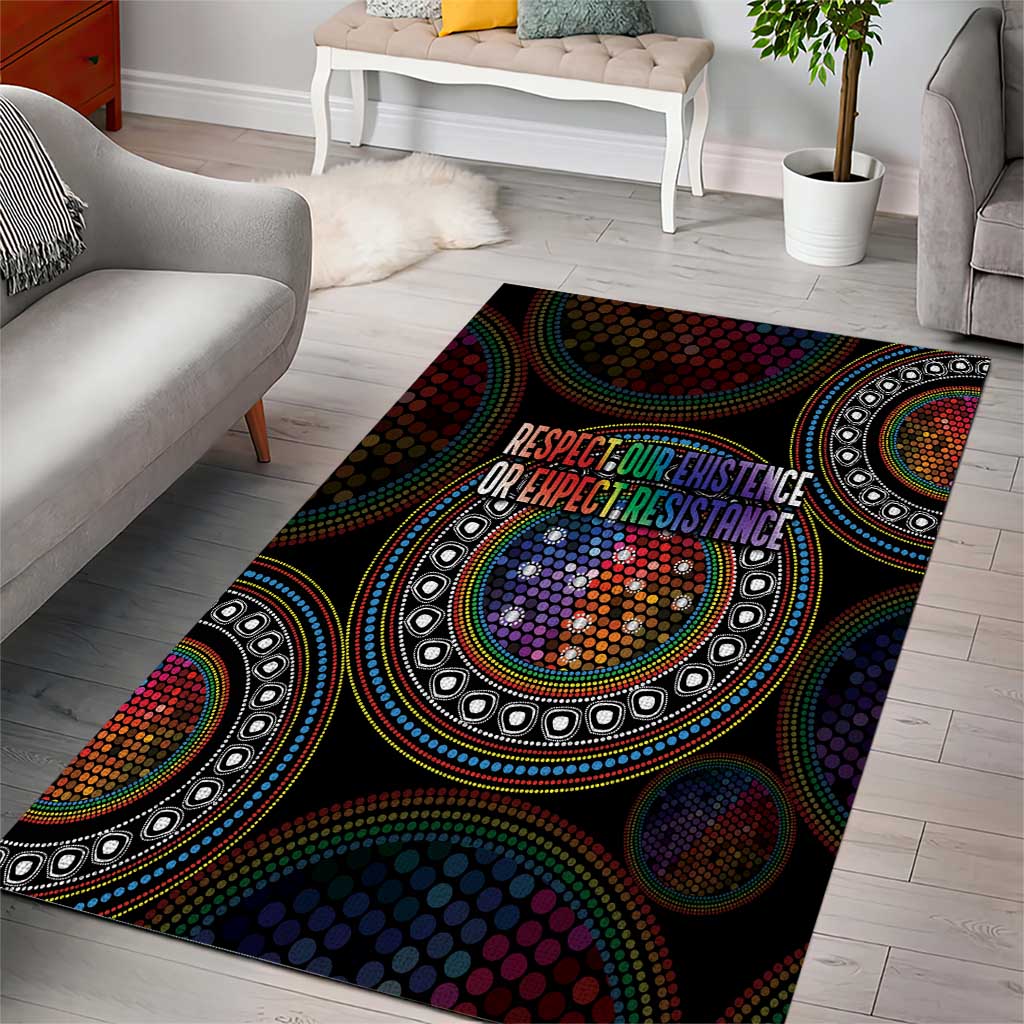 Australia Indigenous Area Rug First Nation LGBT - Respect Our Existence - Aussie Hoodie