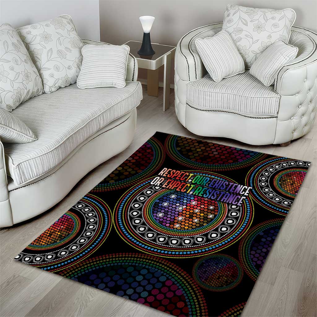 Australia Indigenous Area Rug First Nation LGBT - Respect Our Existence - Aussie Hoodie