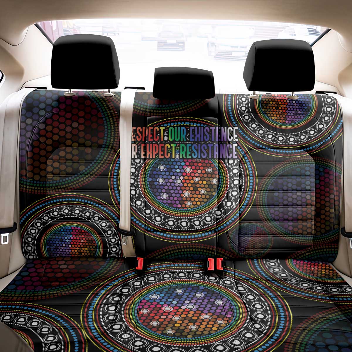 Australia Indigenous Back Car Seat Cover First Nation LGBT - Respect Our Existence - Aussie Hoodie