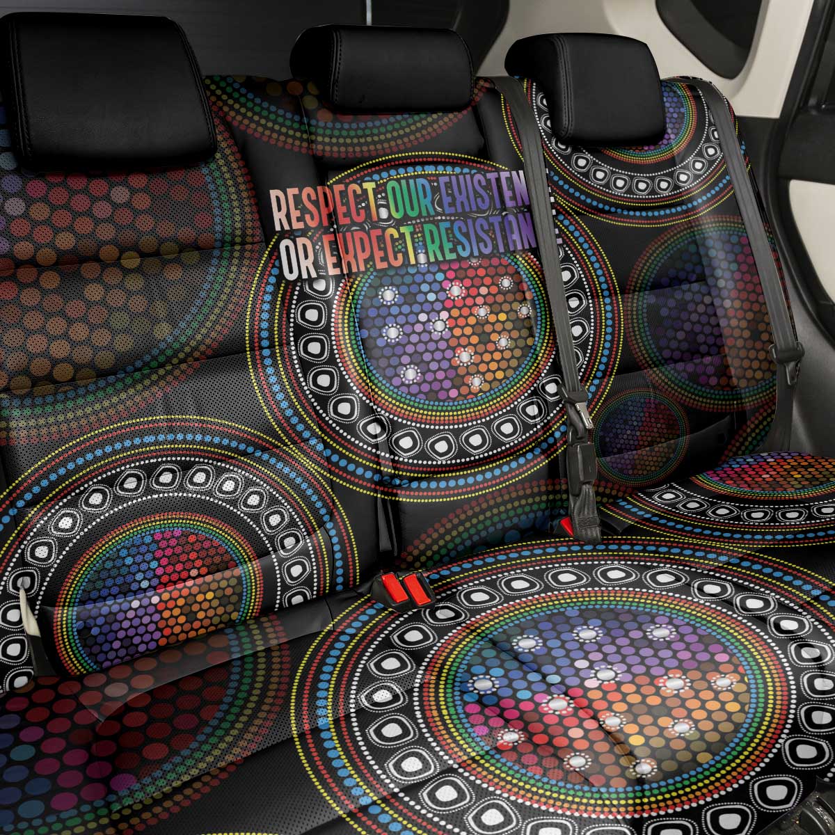Australia Indigenous Back Car Seat Cover First Nation LGBT - Respect Our Existence - Aussie Hoodie
