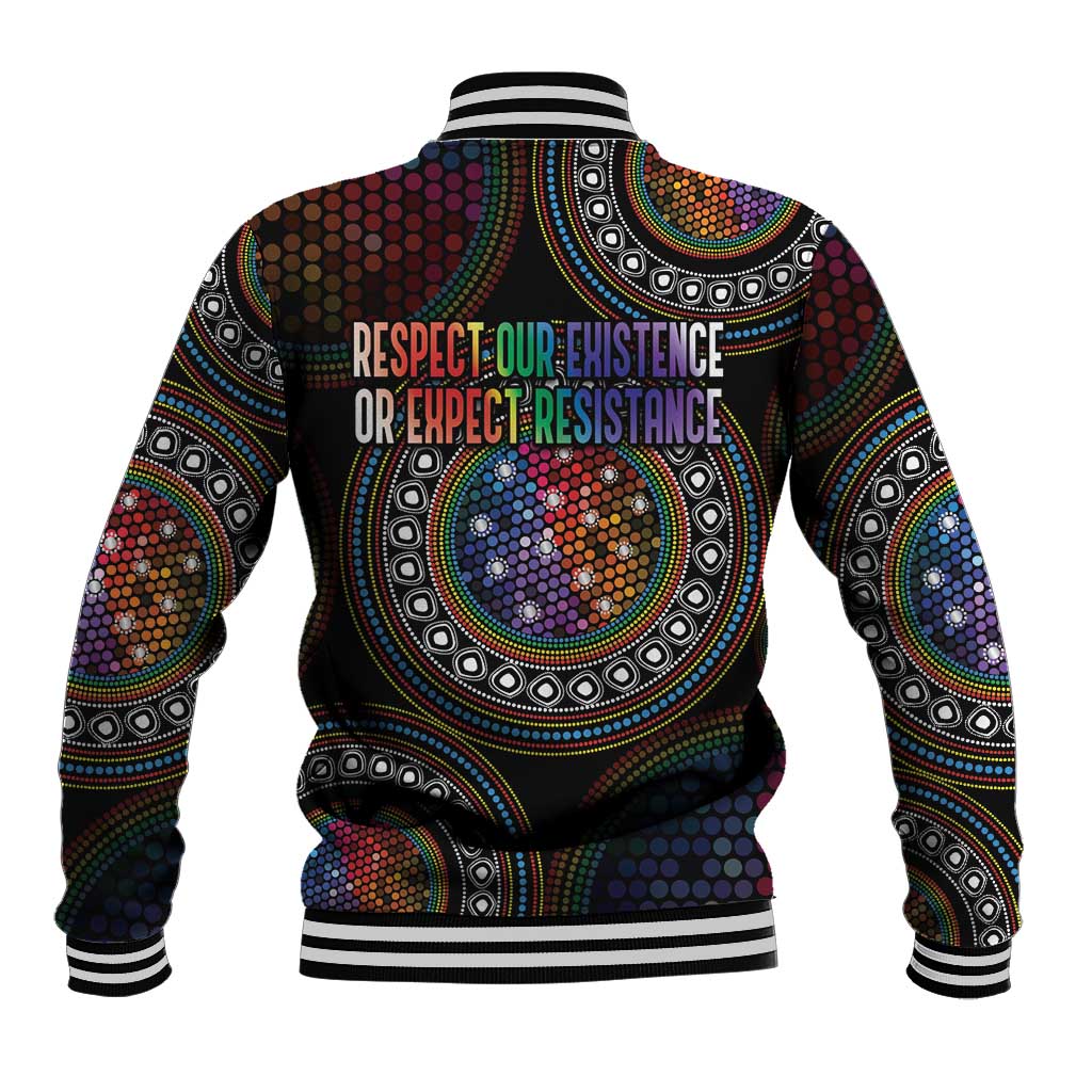 Australia Indigenous Baseball Jacket First Nation LGBT - Respect Our Existence - Aussie Hoodie