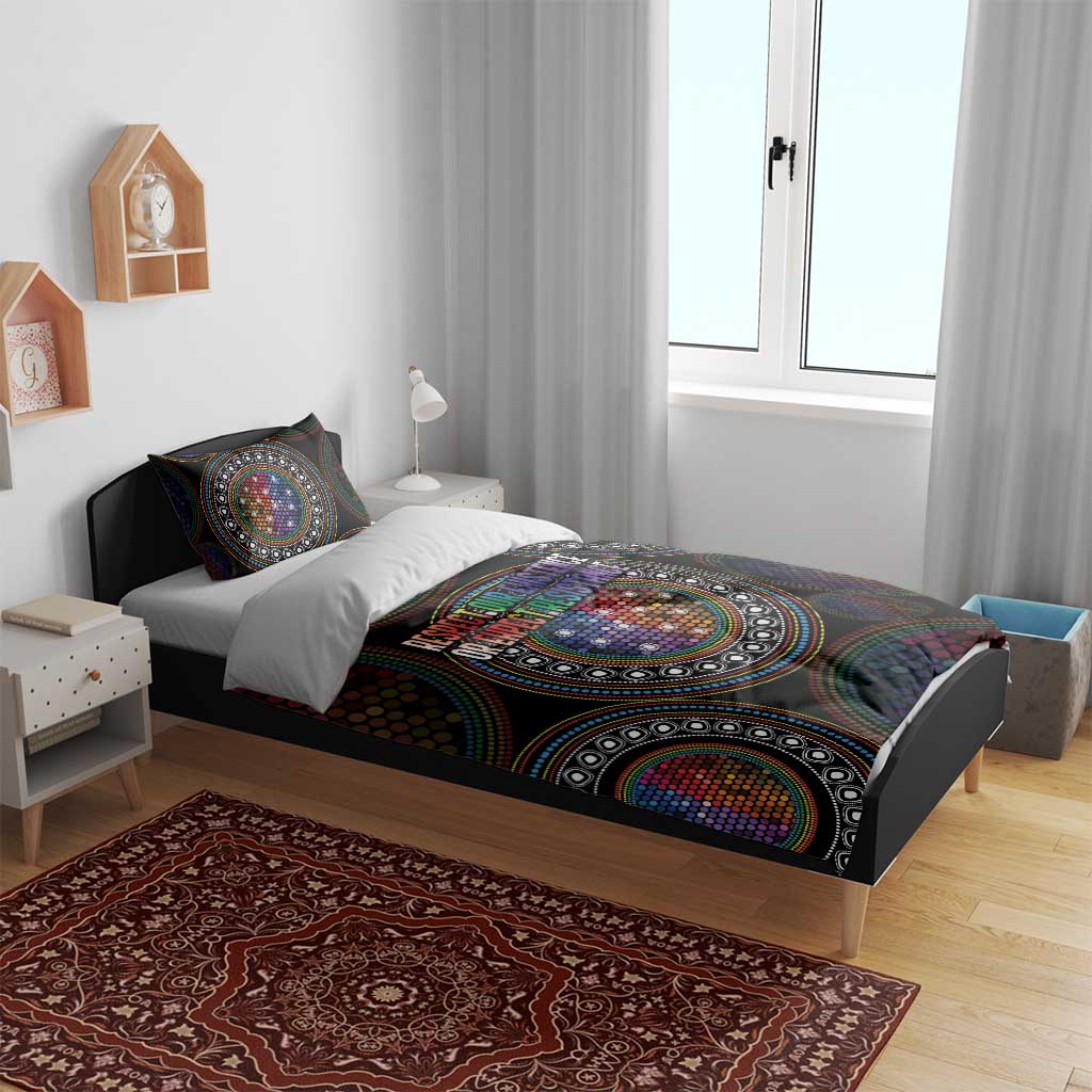 Australia Indigenous Bedding Set First Nation LGBT - Respect Our Existence - Aussie Hoodie