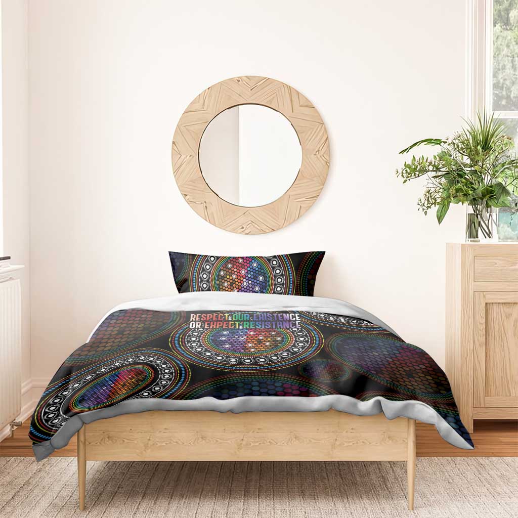 Australia Indigenous Bedding Set First Nation LGBT - Respect Our Existence - Aussie Hoodie