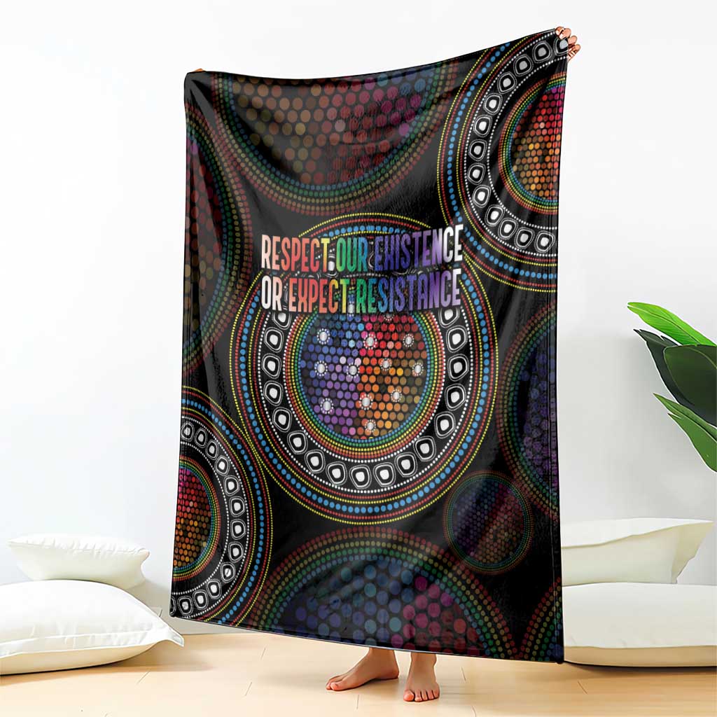 Australia Indigenous Blanket First Nation LGBT - Respect Our Existence - Aussie Hoodie