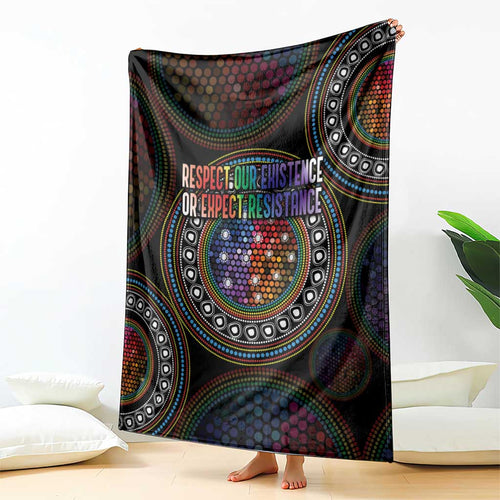 Australia Indigenous Blanket First Nation LGBT - Respect Our Existence - Aussie Hoodie